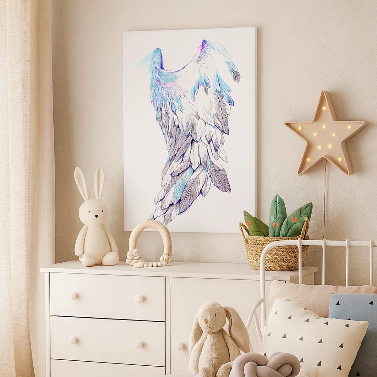 Canvastavla - Bild på duk - Jag behöver vingar - 50x70 cm