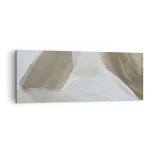 Canvastavla - Bild på duk - Våg av vitt - 140x50 cm