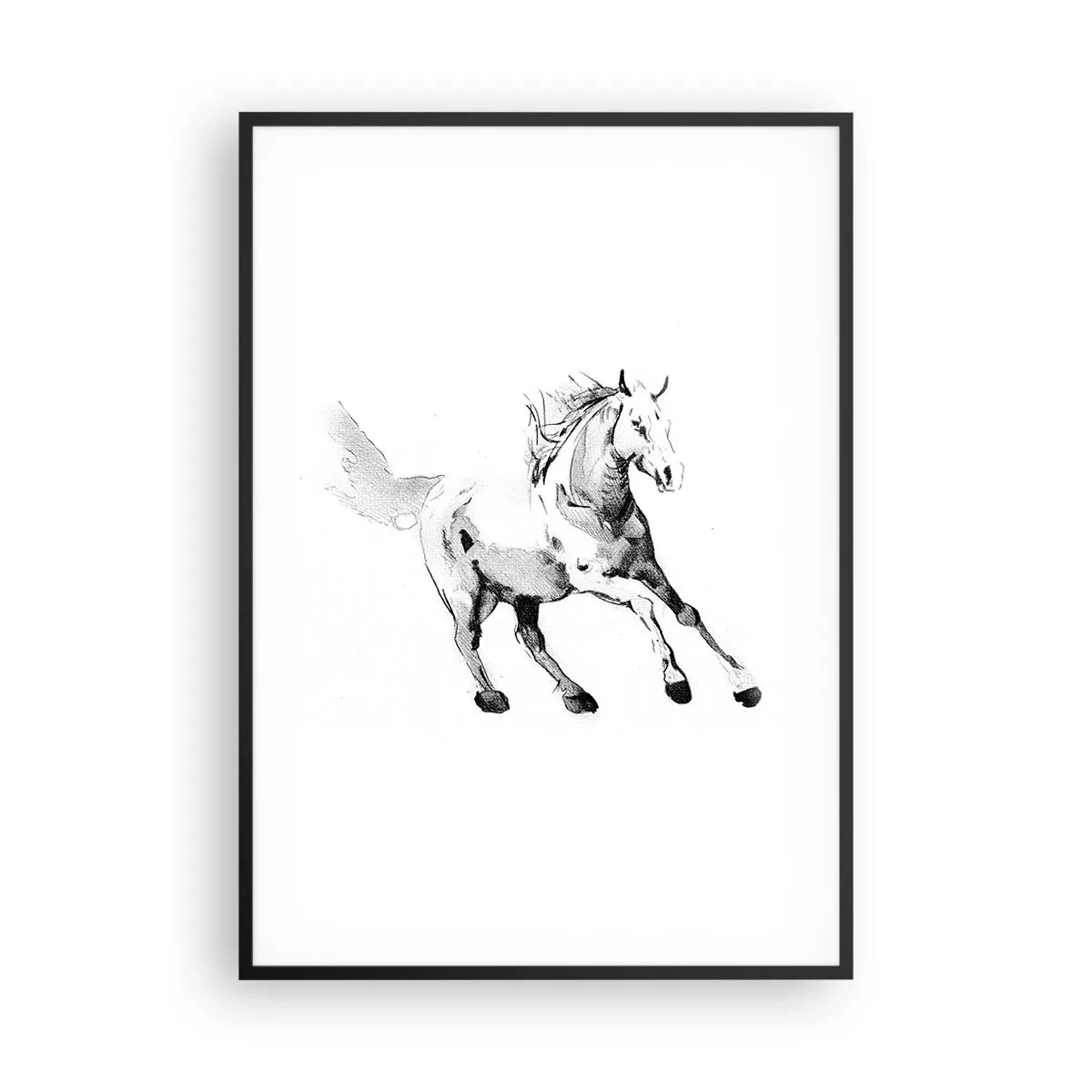 Affisch i svart ram - Obändig själ - 70x100 cm