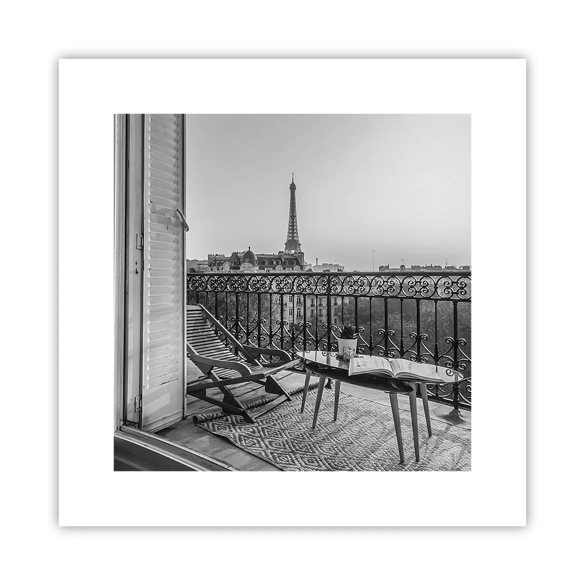 Affisch - En eftermiddag i Paris - 30x30 cm