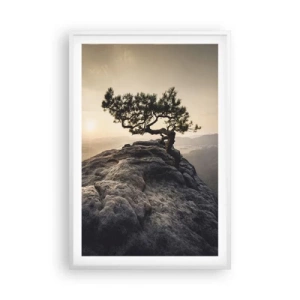 Affisch i vit ram - Livet vinner alltid - 61x91 cm