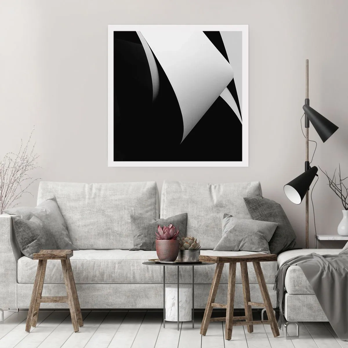 Affisch - Ljusplan från skuggornas djup - 30x30 cm