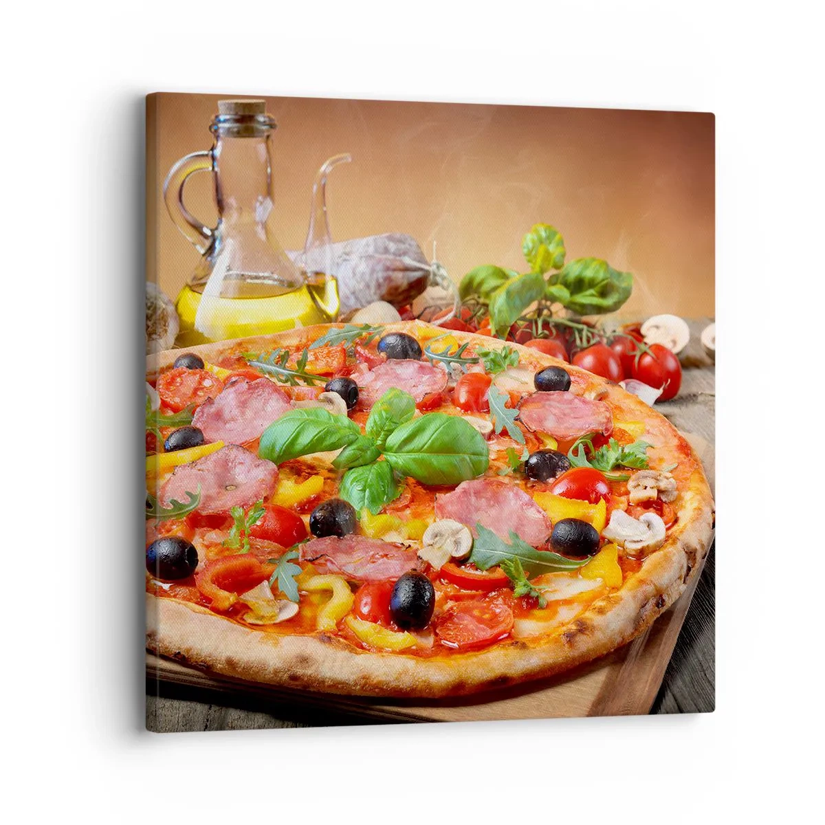 Canvastavla - Bild på duk - Med riktig italiensk smak - 30x30 cm