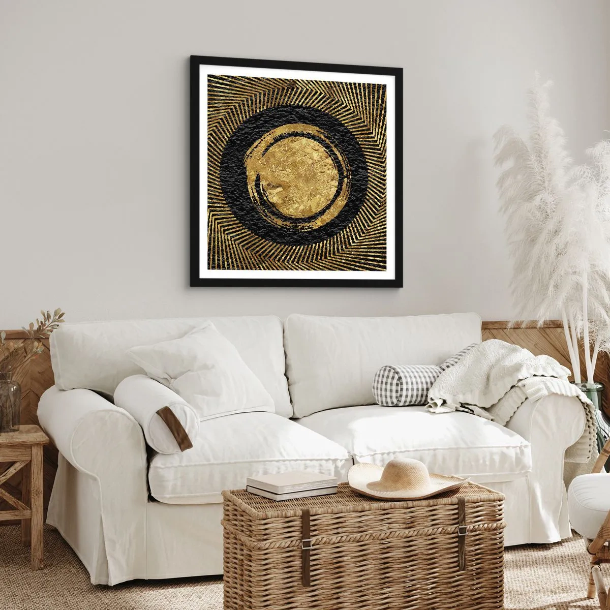 Affisch i svart ram - Glamourös komposition - 30x30 cm