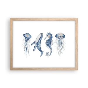 Affisch i ram av ljusek - Havets under - 40x30 cm