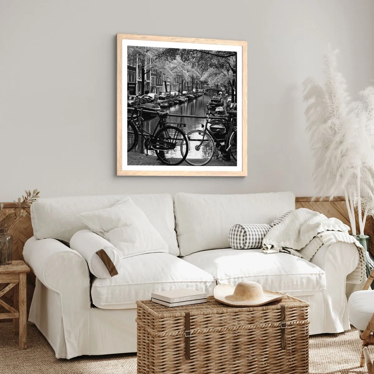 Affisch i ram av ljusek - Mycket holländsk vy - 60x60 cm