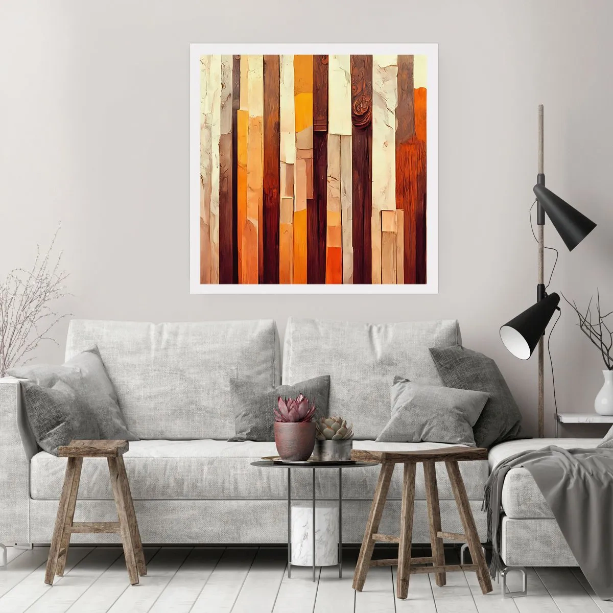 Affisch - Hymn av skogens träd - 40x40 cm