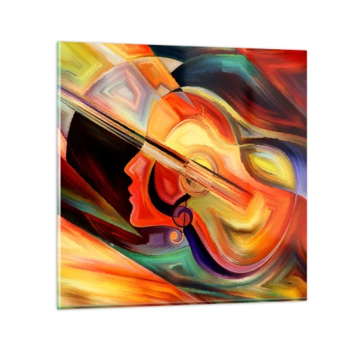 Glastavla - Bild på glas - Allt väl - 60x60 cm