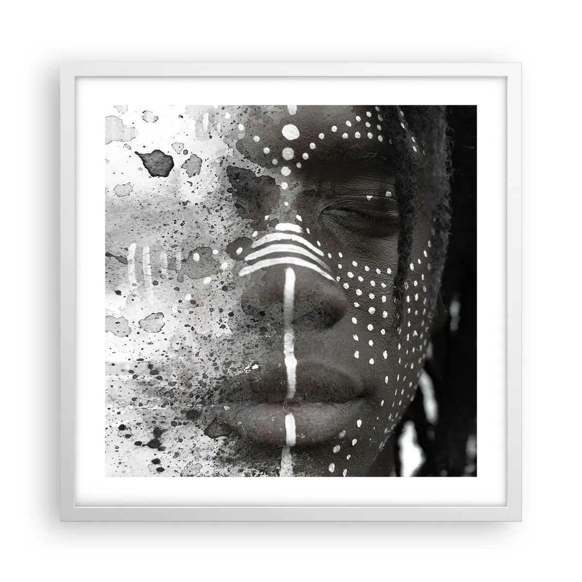 Affisch i vit ram - Upptäck den ursprungliga andan - 50x50 cm