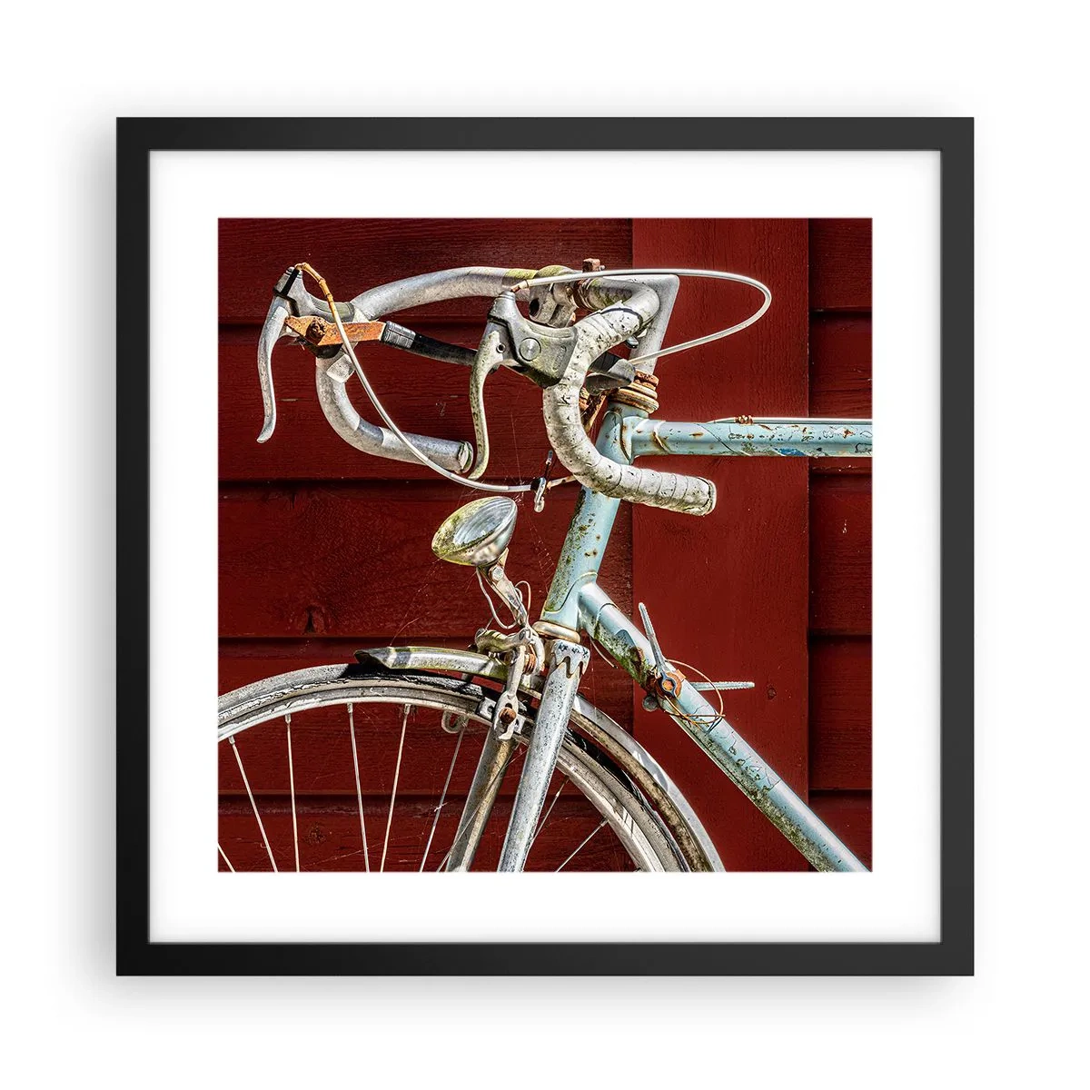 Affisch i svart ram - Skapad för segrar - 40x40 cm