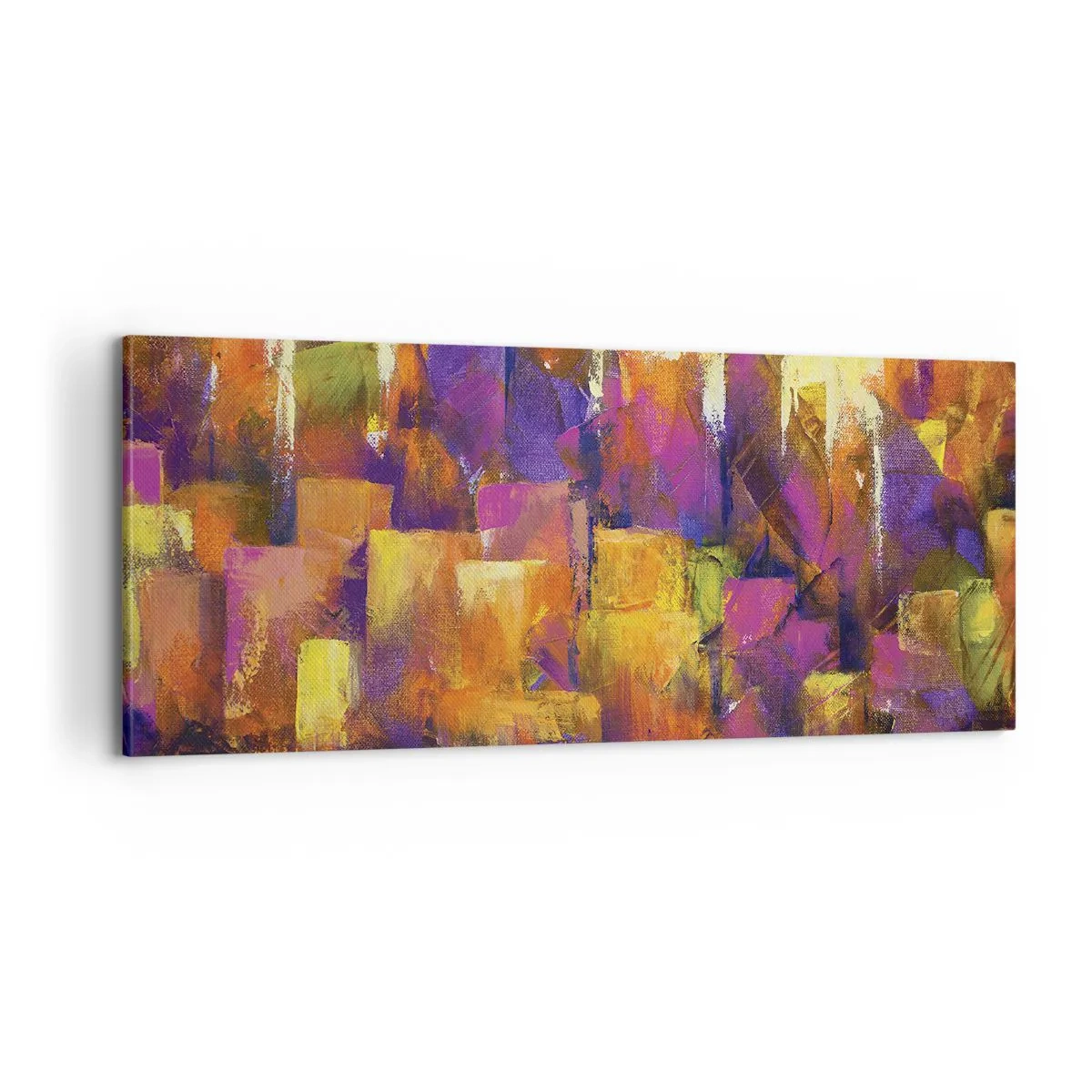 Canvastavla - Bild på duk - Metropolis komposition - 100x40 cm