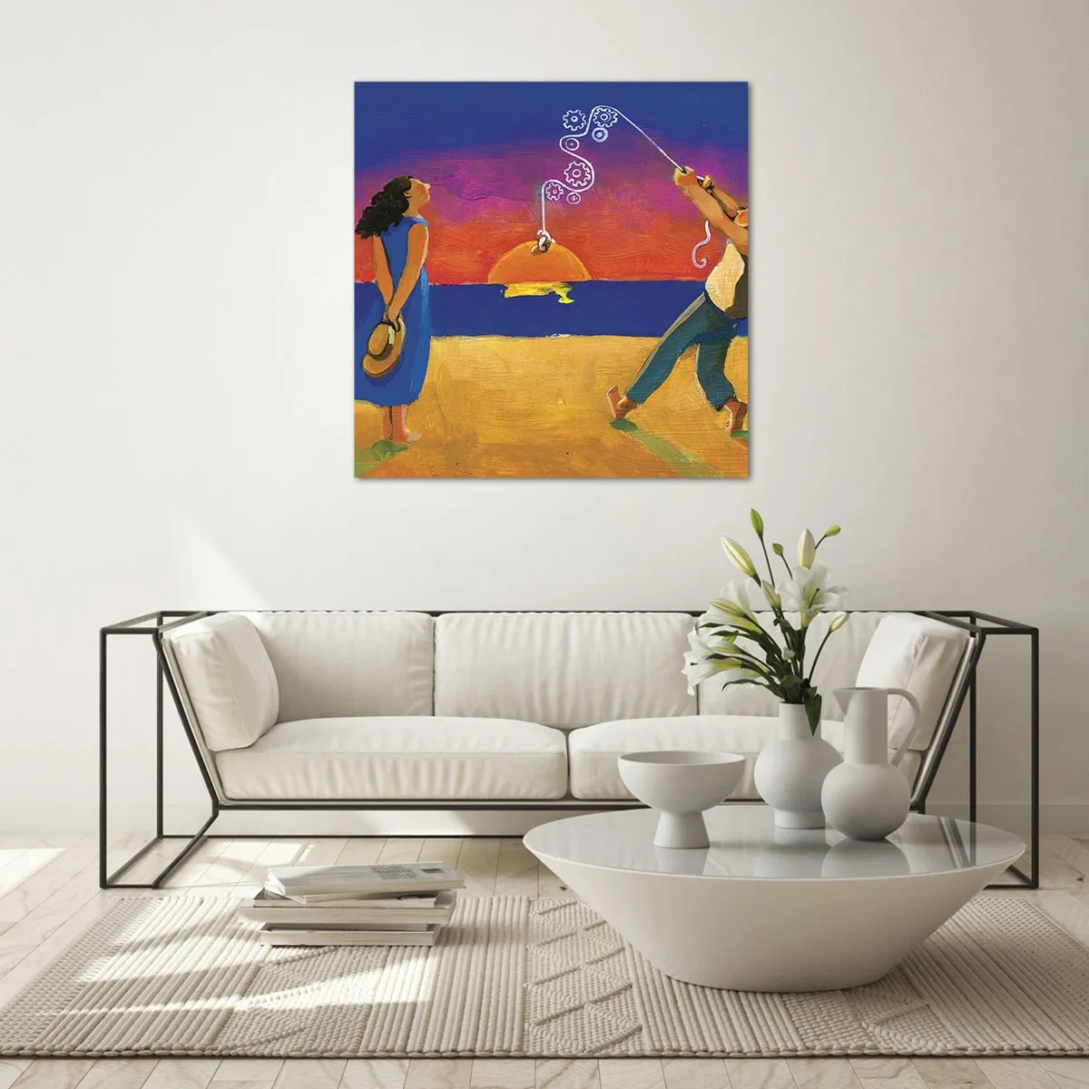 Glastavla - Bild på glas - Mer än en stjärna från himlen - 40x40 cm