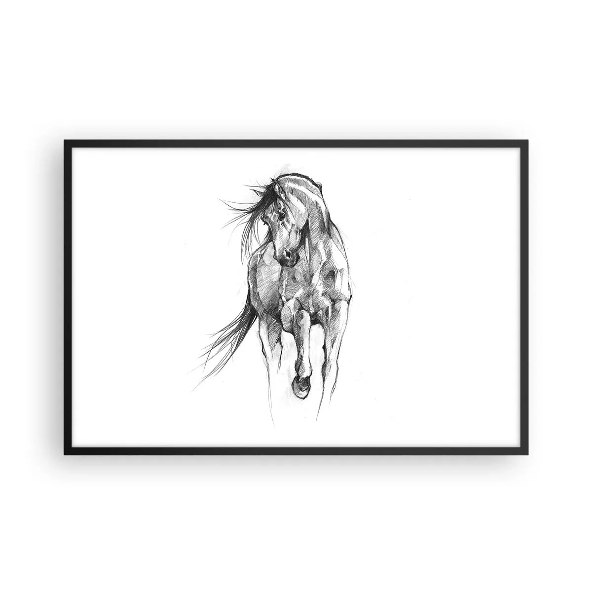 Affisch i svart ram - Elegant trav - 91x61 cm