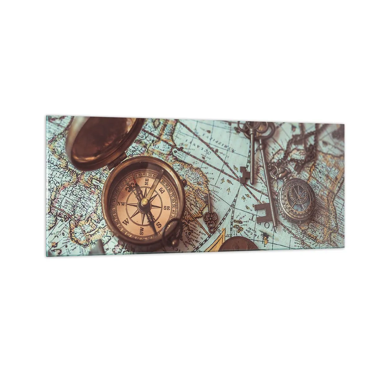 Glastavla - Bild på glas - För äventyrare - 100x40 cm