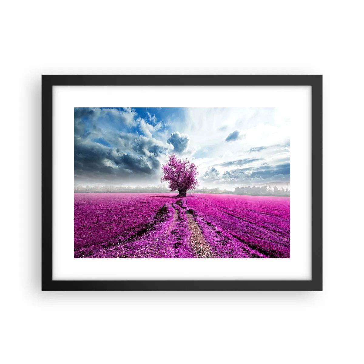 Affisch i svart ram - Ljunghed - 40x30 cm