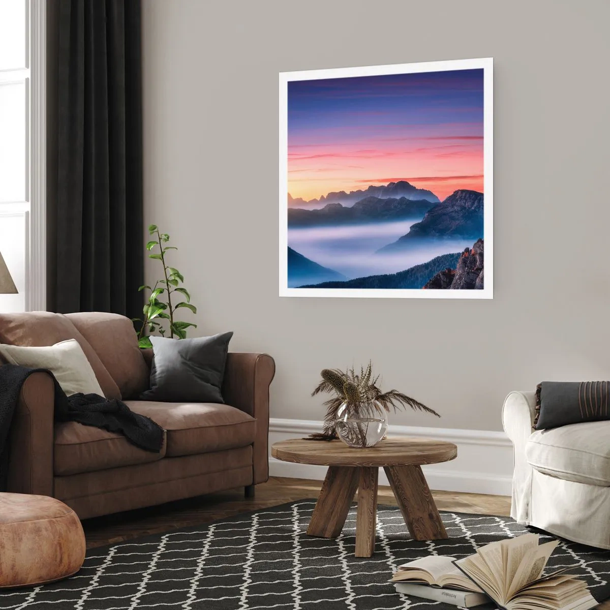 Affisch - Över dalarna - 40x40 cm