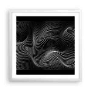 Affisch i vit ram - Ljusets dans i rymden - 50x50 cm