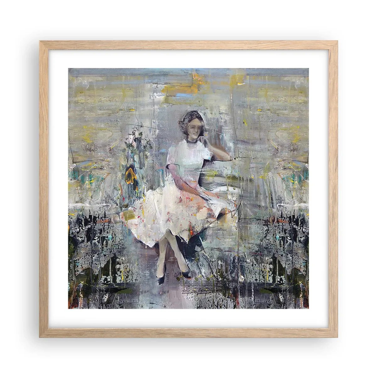 Affisch i ram av ljusek - Klassisk och modern - 50x50 cm