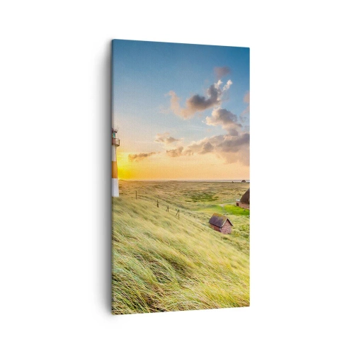 Canvastavla - Bild på duk - Mellan vågorna - 45x80 cm