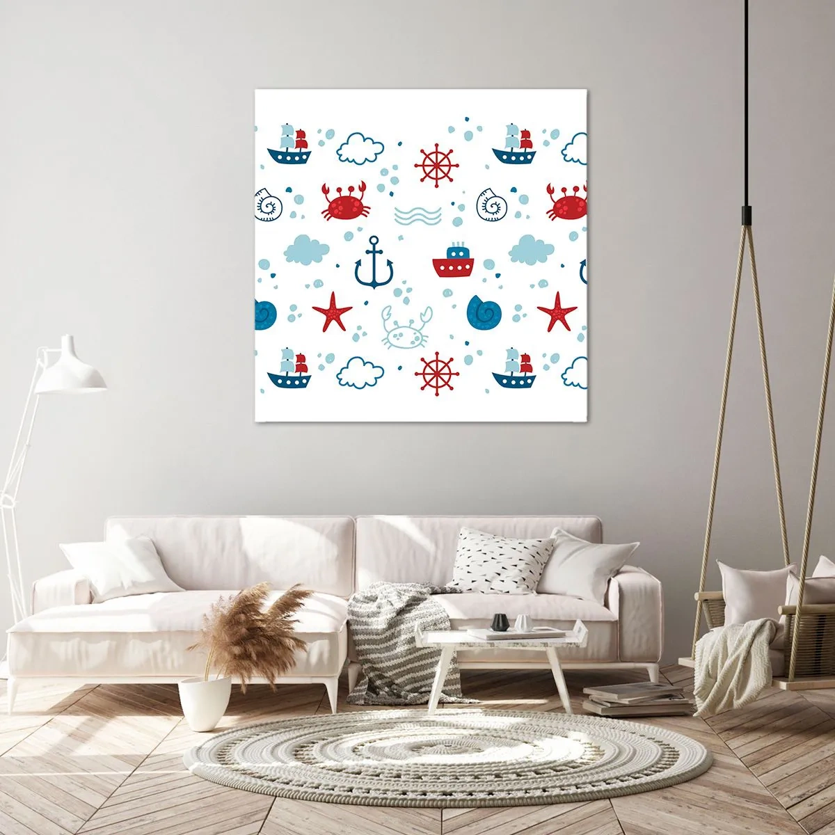 Canvastavla - Bild på duk - Marin saga - 40x40 cm