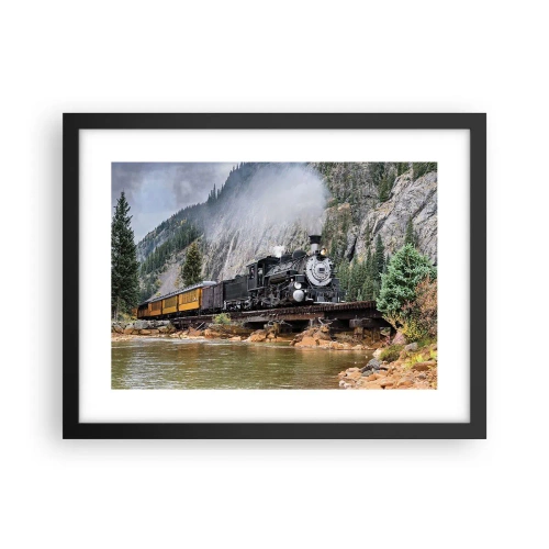 Affisch i svart ram - Vart ska du? Vart? - 40x30 cm