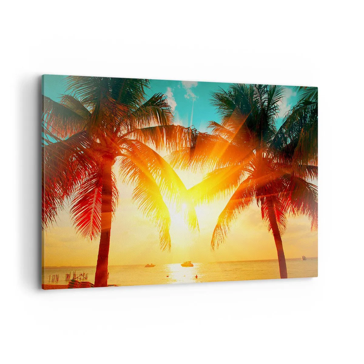 Canvastavla - Bild på duk - Exotisk par - 100x70 cm
