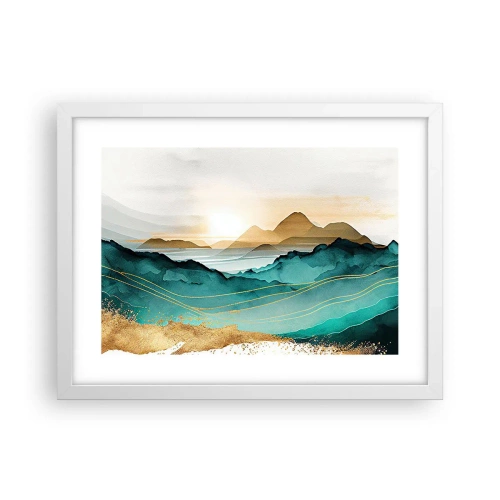 Affisch i vit ram - På gränsen till abstraktion - landskap - 40x30 cm