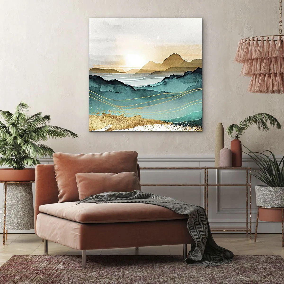 Canvastavla - Bild på duk - På gränsen till abstraktion - landskap - 30x30 cm