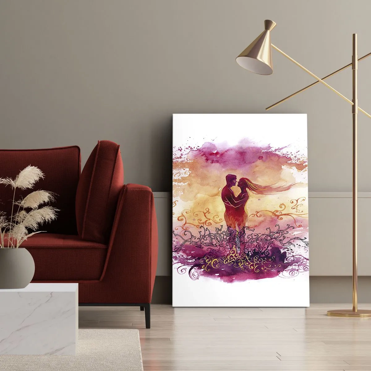 Canvastavla - Bild på duk - Ett hjärta! Så lite behöver jag... - 50x70 cm