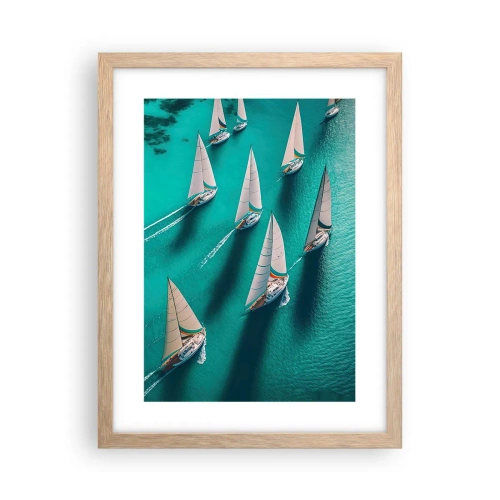 Affisch i ram av ljusek - Tävla med vinden - 30x40 cm