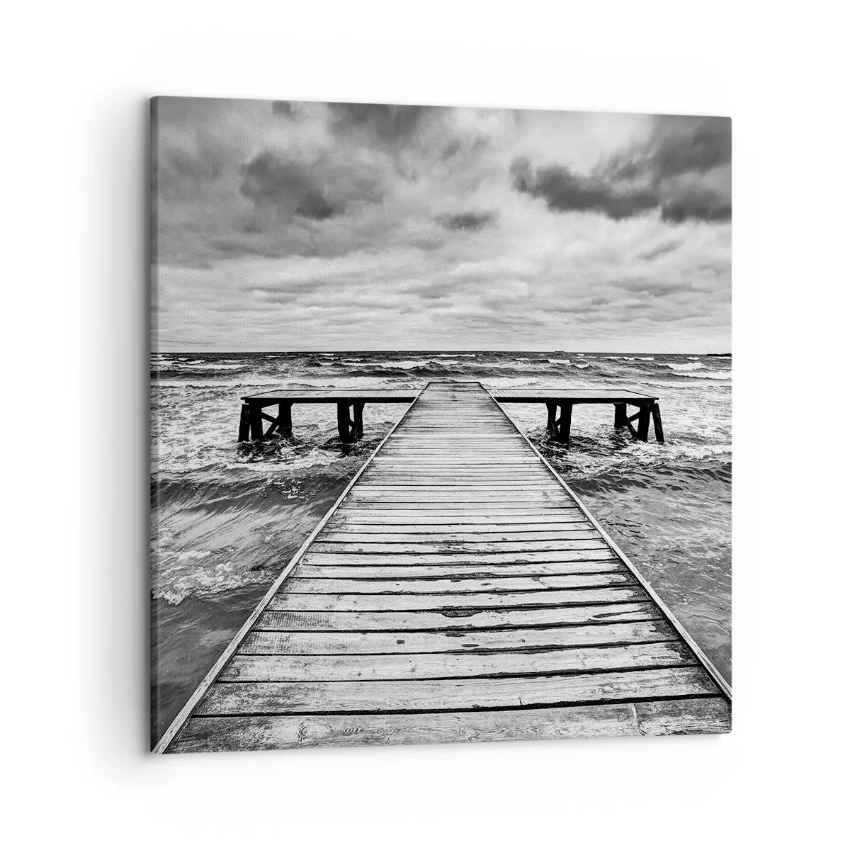 Canvastavla - Bild på duk - Jag väntar på vind som blåser bort... - 50x50 cm