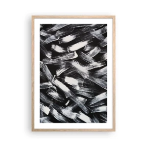 Affisch i ram av ljusek - Abstraktion i industriell anda - 50x70 cm