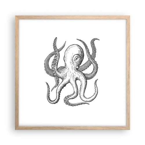 Affisch i ram av ljusek - Dansar med vågorna - 50x50 cm