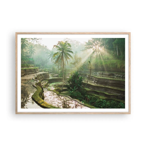 Affisch i ram av ljusek - Växa upp i solsken - 100x70 cm