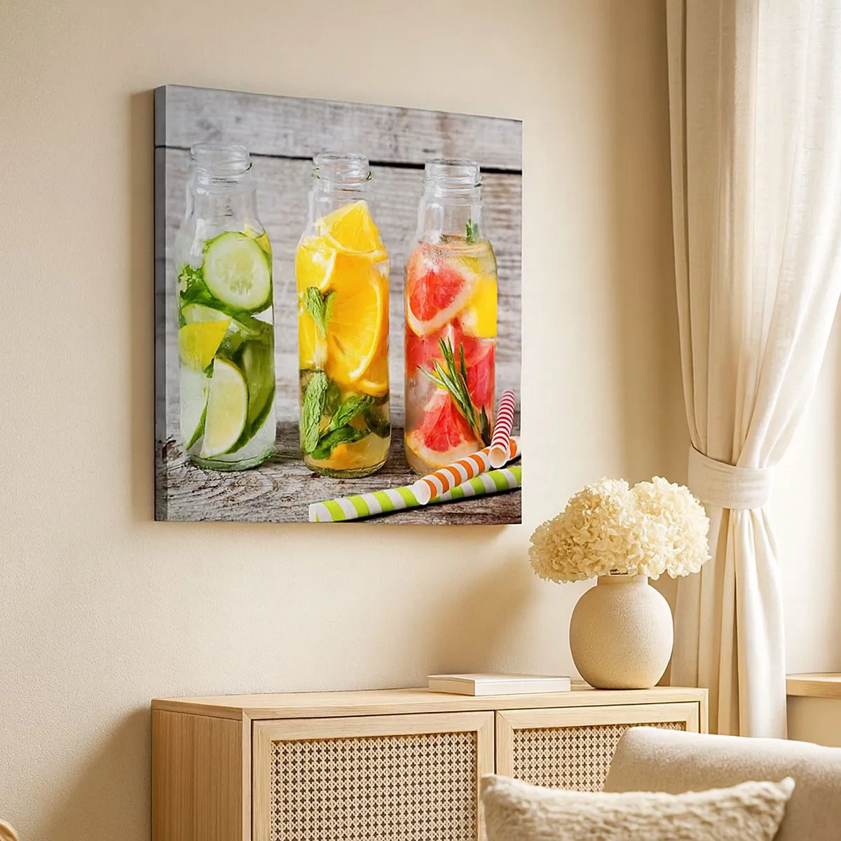 Canvastavla - Bild på duk - Hälsa ur naturen - 30x30 cm