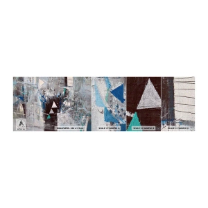 Provbit av fototapet Premium Canvas - Trianglarnas överordnade ordning - Abstraktion, Bit, Modernt mönster - 100x30 cm