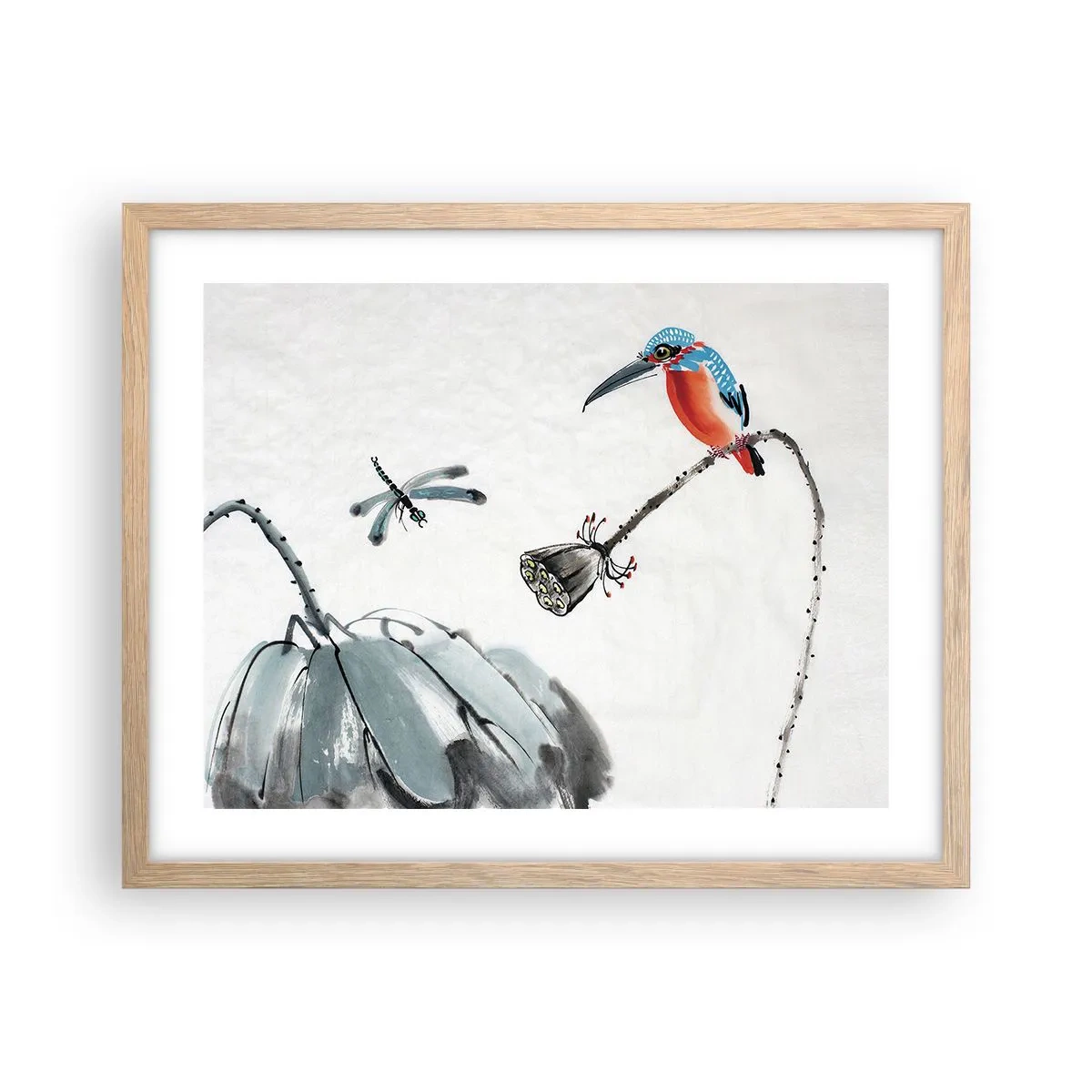 Affisch i ram av ljusek - Ängens liv - 50x40 cm