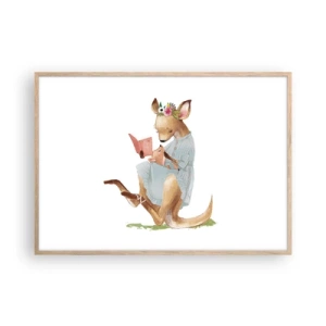 Affisch i ram av ljusek - Mamma, läs för mig - 100x70 cm