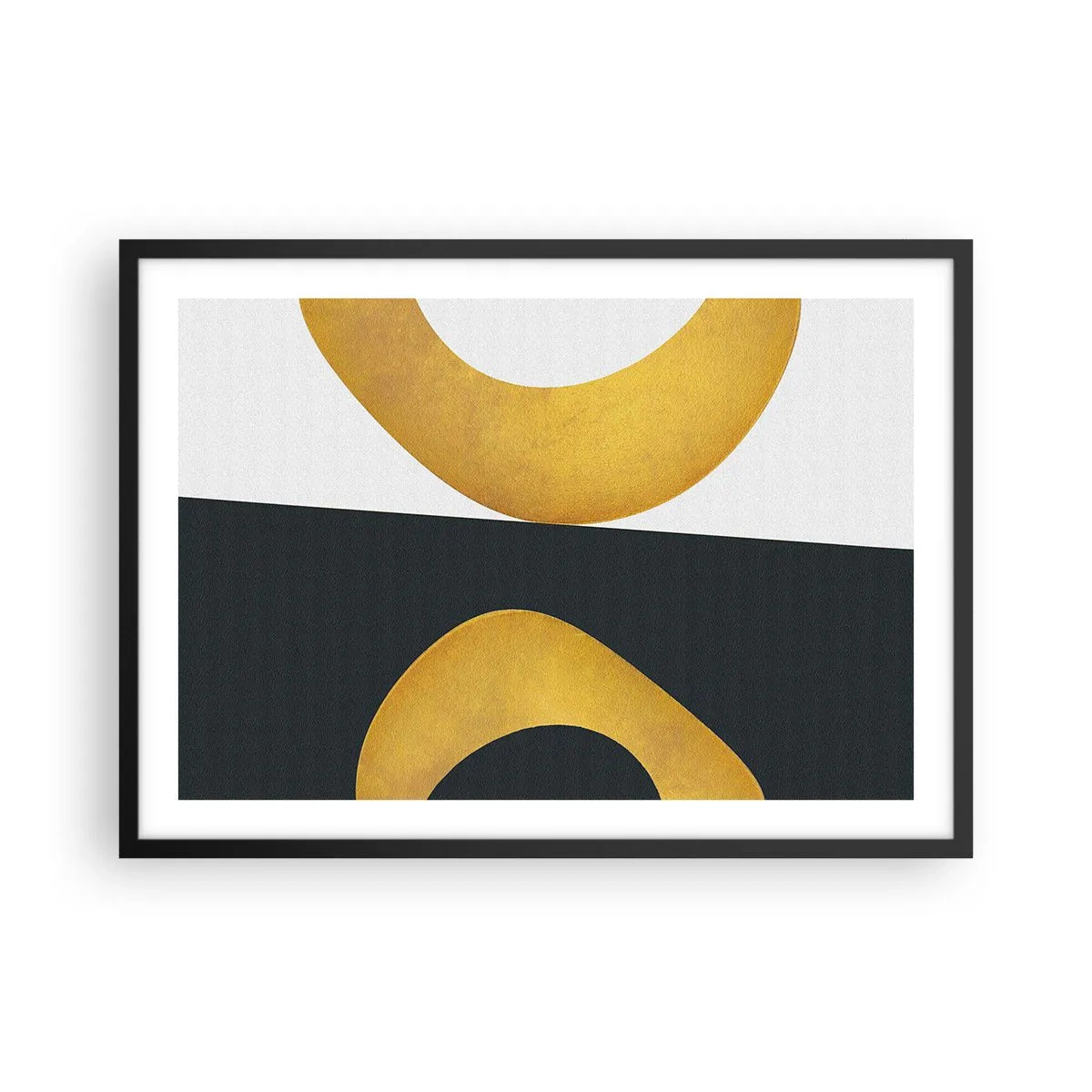 Affisch i svart ram - Öfr det första: guld - 70x50 cm