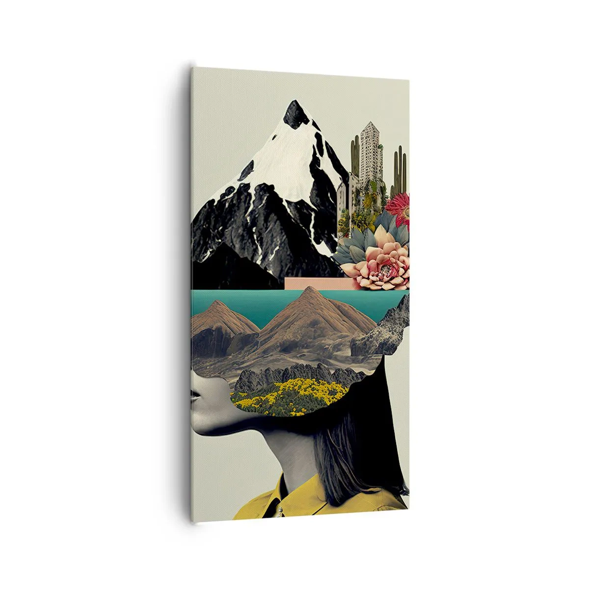 Canvastavla - Bild på duk - Kvinnan - alltid ett mysterium - 65x120 cm