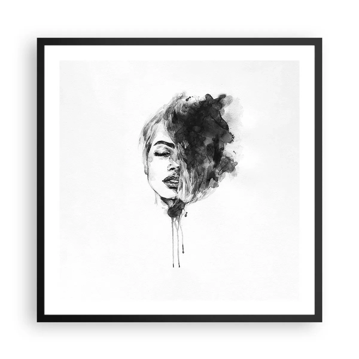 Affisch i svart ram - Vad flickan drömmer om - 60x60 cm