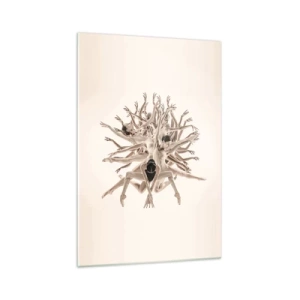 Glastavla - Bild på glas - Blommar i dansen - 70x100 cm
