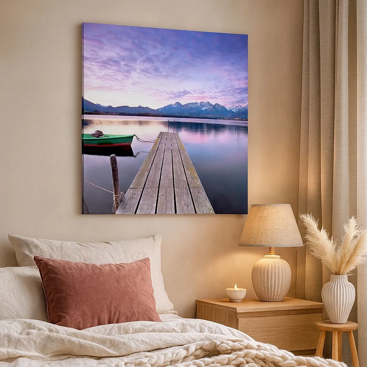 Canvastavla - Bild på duk - Vänlig tystnad - 30x30 cm