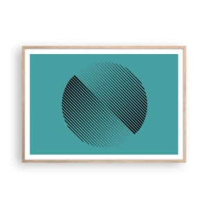 Affisch i ram av ljusek - Cirkeln - en geometrisk variation - 100x70 cm