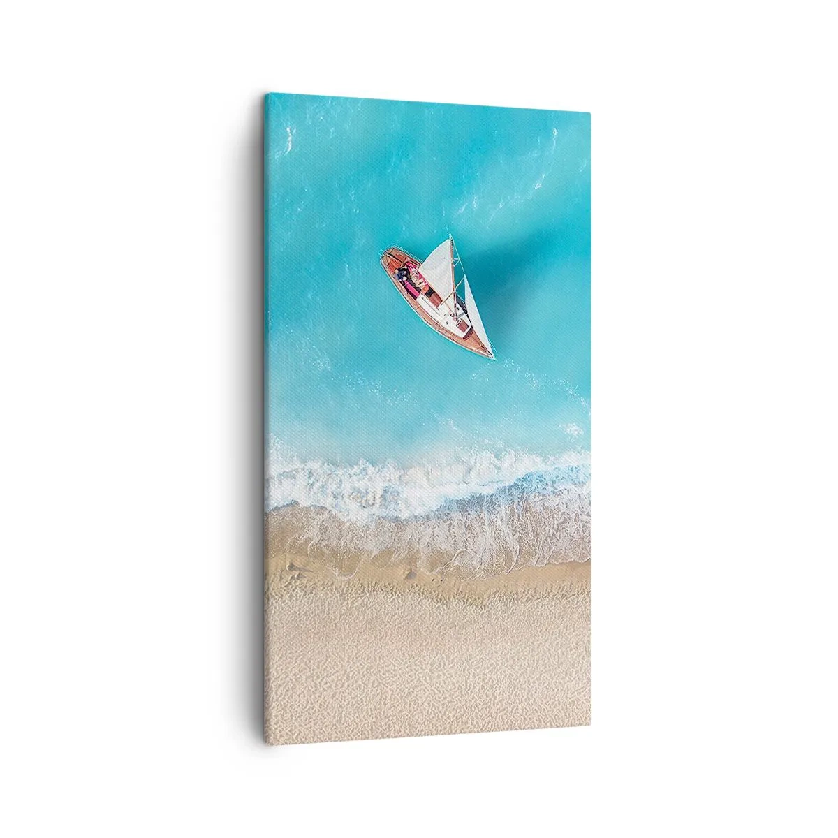 Canvastavla - Bild på duk - På gränsen mellan blå och guld - 45x80 cm