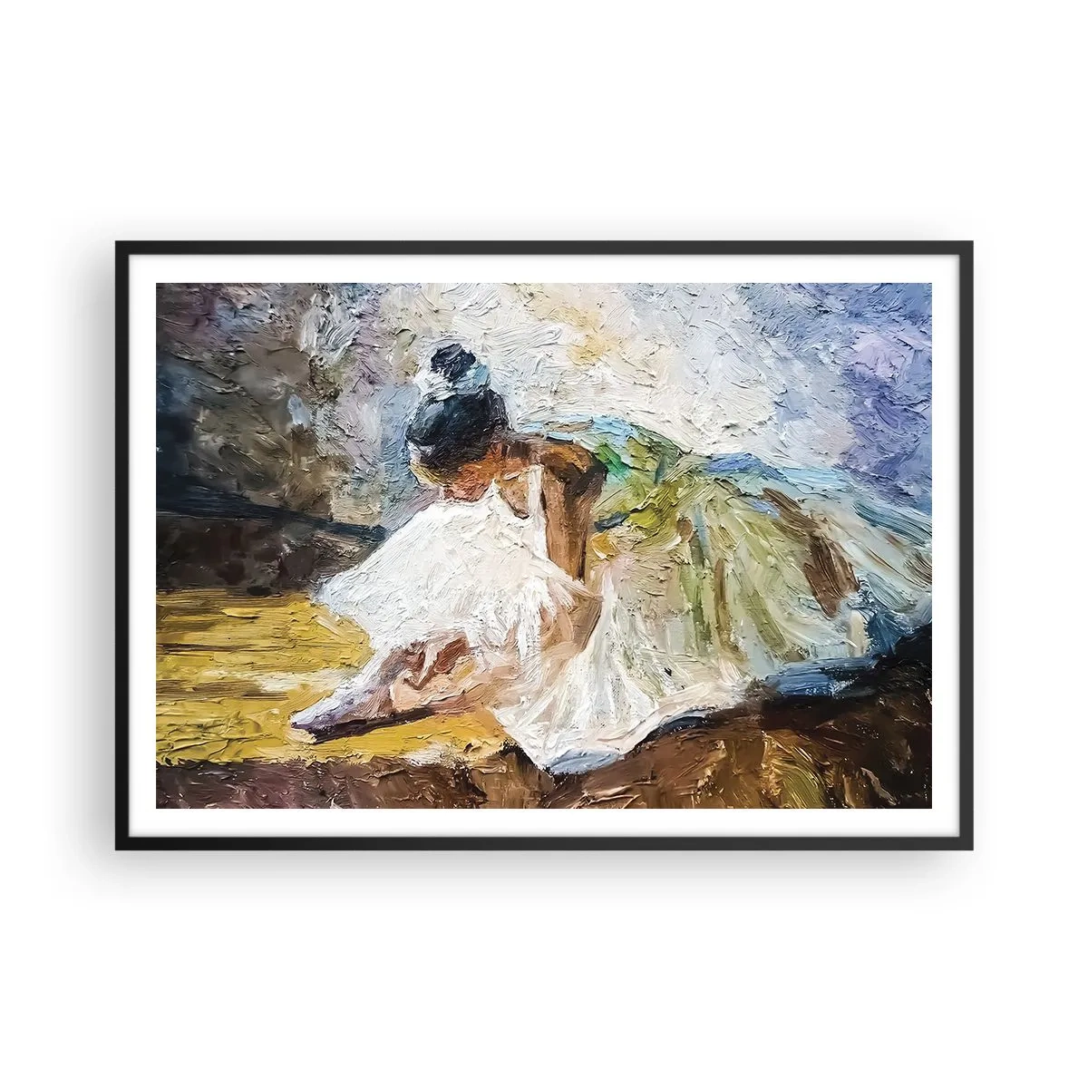 Affisch i svart ram - Från Degas tavla - 100x70 cm