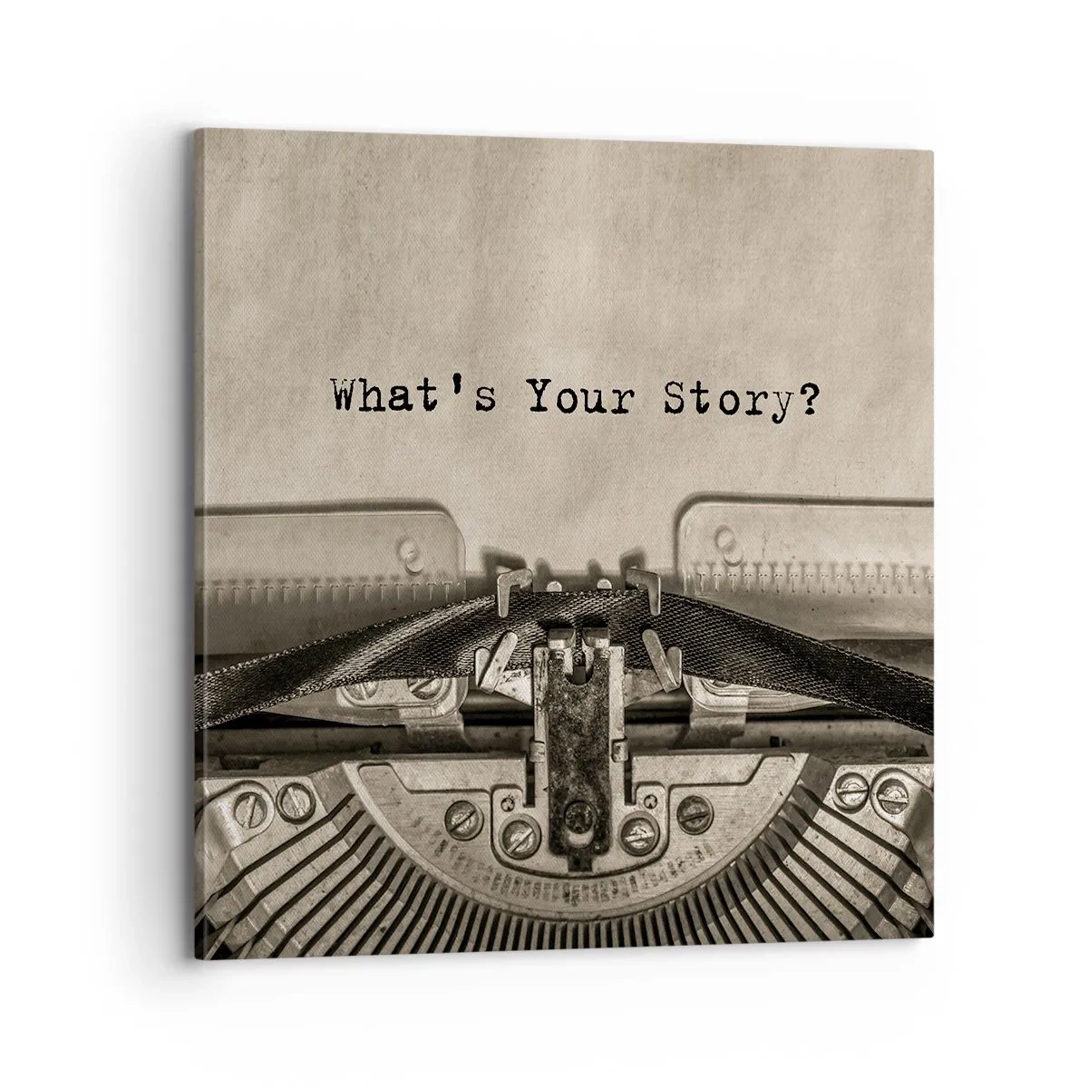 Canvastavla - Bild på duk - Svara mig - 70x70 cm