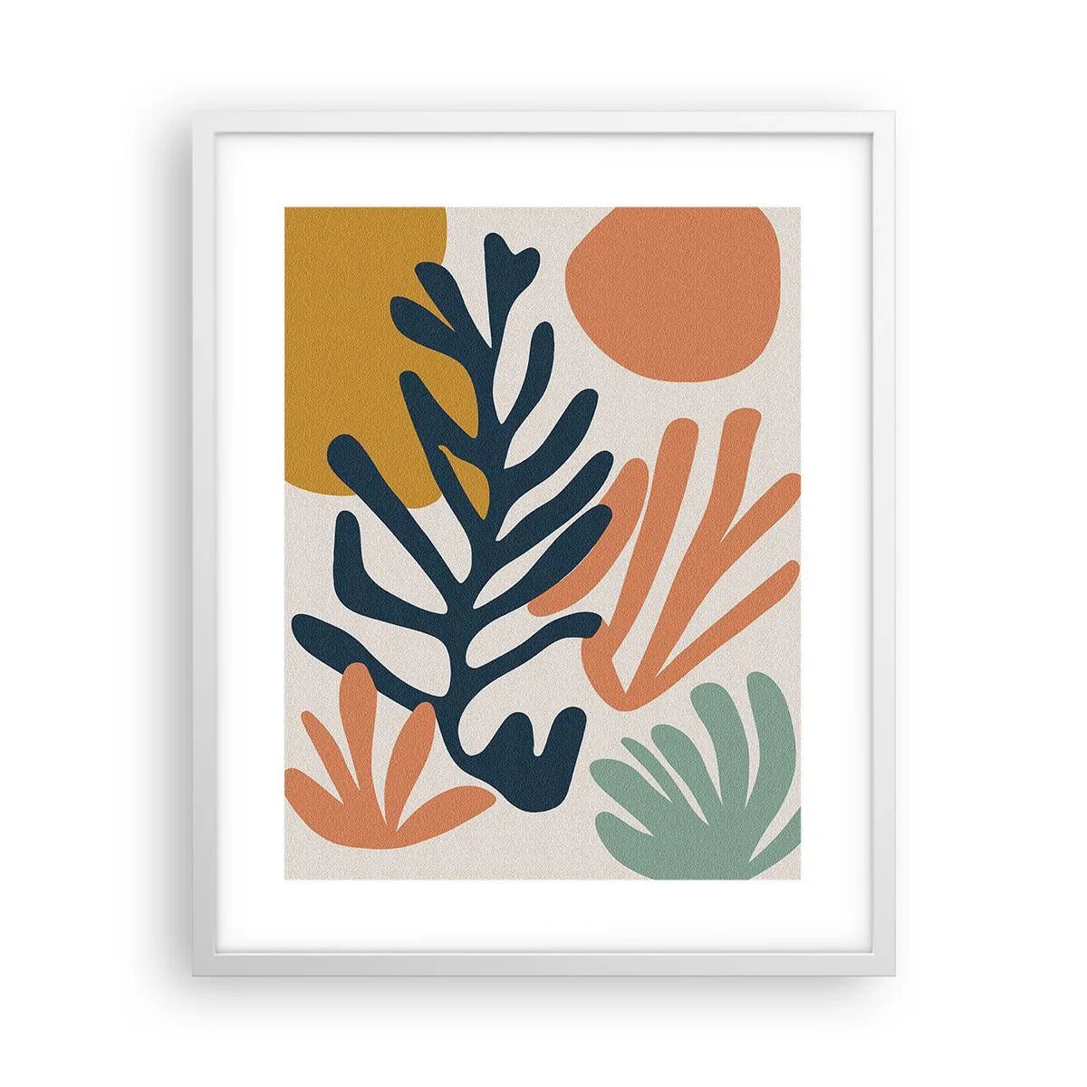 Affisch i vit ram - Korallhav - 40x50 cm