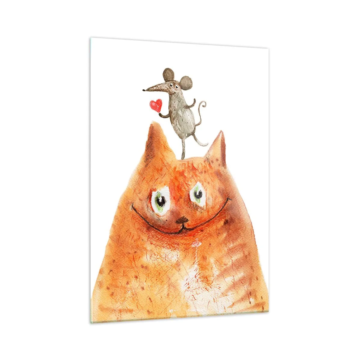 Glastavla - Bild på glas - Kärlekens paradoxer - 50x70 cm