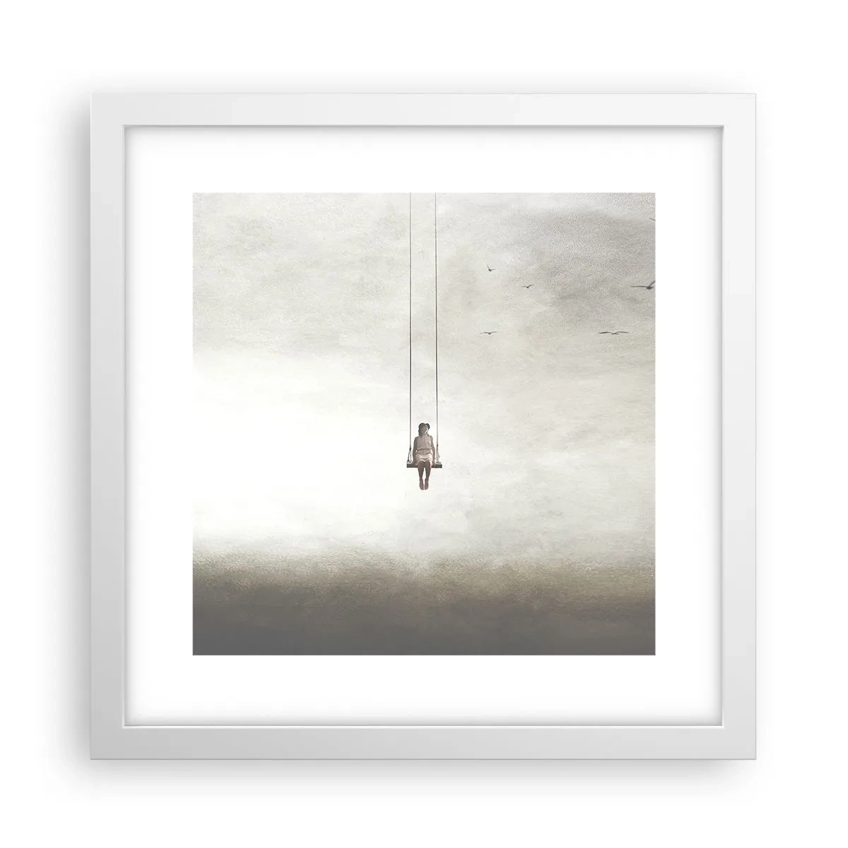 Affisch i vit ram - Barn i oss - 30x30 cm